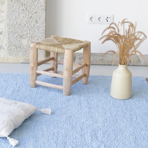 Großer hellblauer Teppich, babyblauer Flächenteppich. Wohnzimmerteppich, blauer Teppich, Kinderteppich, Kinderzimmer Deko, Babyteppich, moderner Teppich, Schlafzimmerteppich