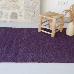 Medium handwoven purple mauve rug 100x150 cm, kids rug, bedroom rug, kitchen rug, bathroom rug, boho rug, tapis mauve, lila Teppich