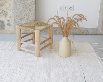 Grand tapis crème tissé à la main, tapis de chambre à coucher, tapis en coton beige, tapis de salon, tapis boho, tapis de zone, tapis de chambre d'enfant, tapis de chambre pour enfants, tapis rustique