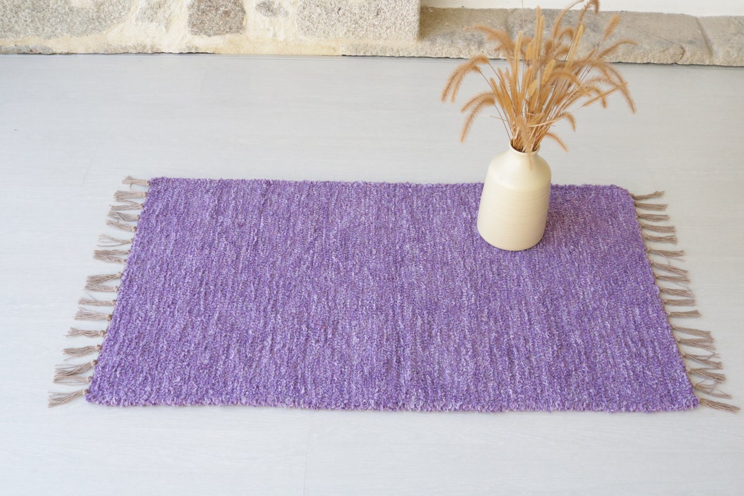 Lavender Rag Rug Small Lavender Rug, Purple Rug, Bathroom Rug, Shower Rug, Kitchen Rug ...