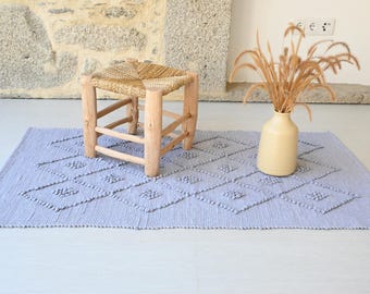 Medium gray rug, bathroom rug, kitchen rug, bedroom rug, nursery rug, machine washable rug, rag rug, geometric rug, gray cotton rug