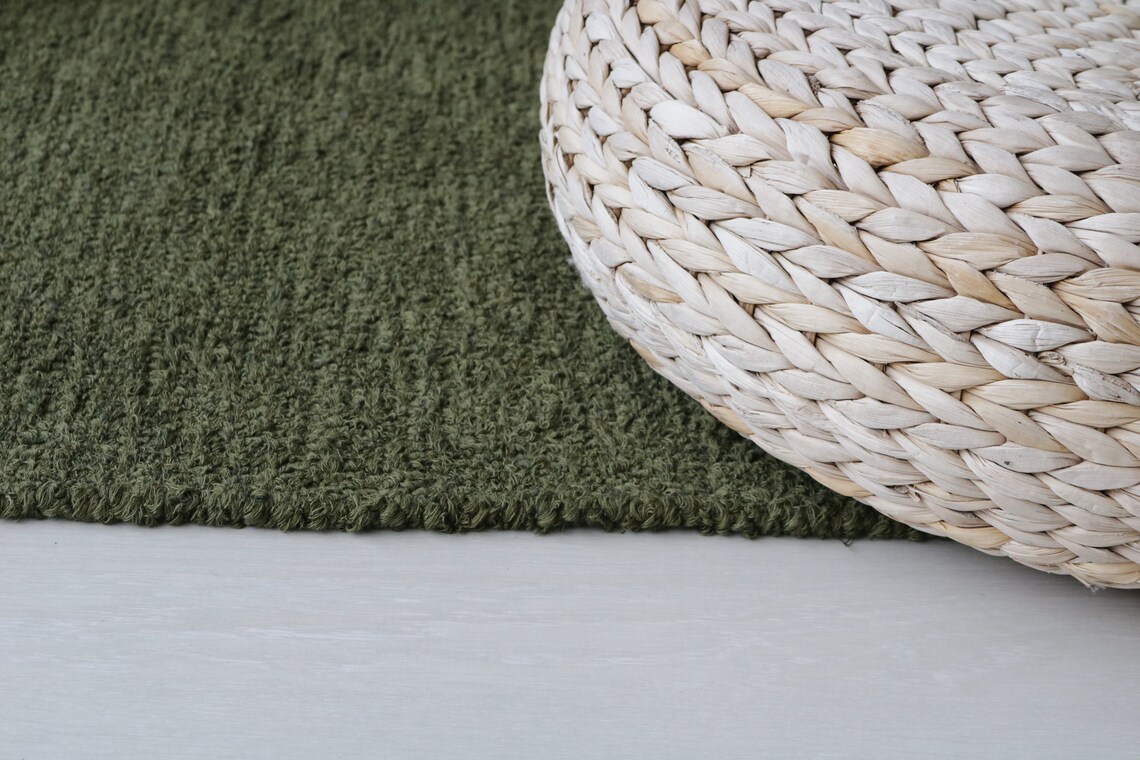 Extra Large Army Green Rug 2x3 M, Green Area Rug, Living Room Rug ...
