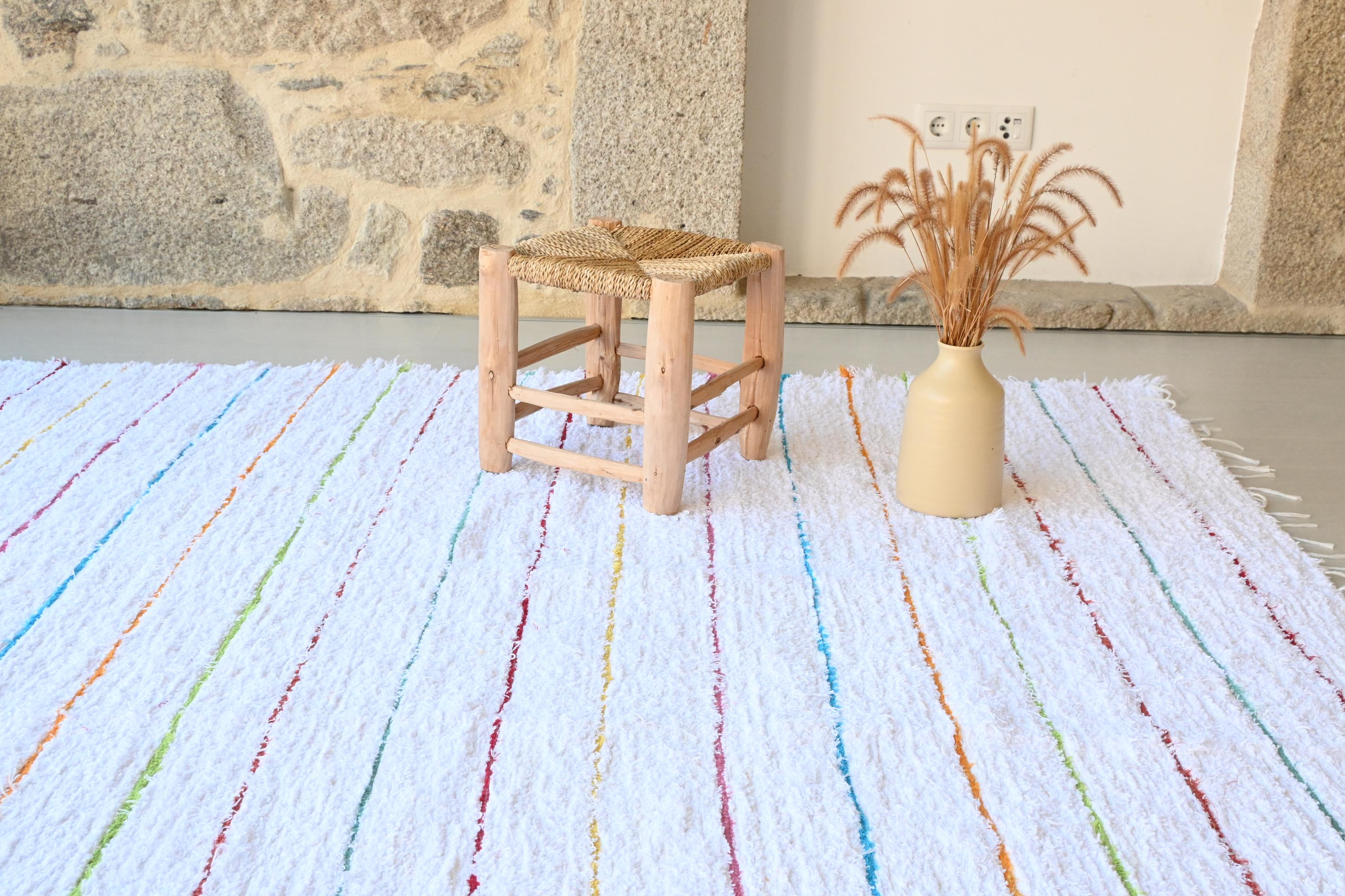 Large colored rug, colorful rug, striped rug, bedroom rug, living room rug, kids rug, contemporary rug, living room decor, colorful decor