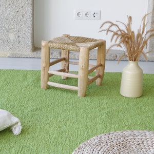 5.5x8 handwoven green rug, solid green area rug, living room rug, boho rug, kids rug, bedroom rug, kids play room rug, grüner Teppich