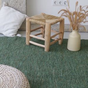 Large pine green rug 6.5x10 feet, green area rug, living room rug, bedroom rug, dining room rug, rug for kids, grüner Teppich