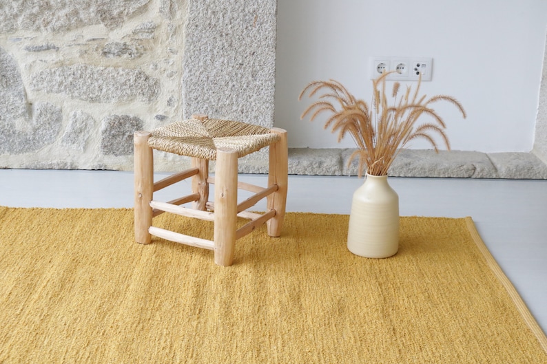 Medium Mustard Yellow Rug 100x150cm , Bedroom Rug, Nursery Rug, Yellow