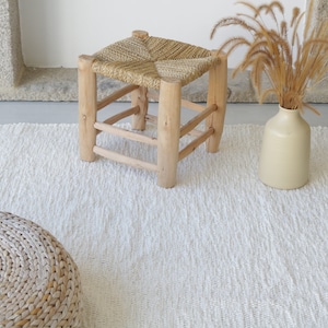Large pearl white rug 170x240cm, off white rug, living room rug, bedroom rug, bohemian rug, contemporary rug, kids rug, tapis blanc cassé
