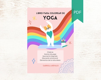 POSE DI YOGA PER BAMBINI | Libro di yoga digitale | Illustrazioni di yoga | Libro da colorare per lo yoga