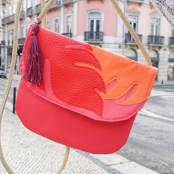 Cartera Mujer. Cartera de cuero vegano. Bolso pequeño. Bandolera. Crossbody Bag, Crossbody Clutch, Vegan Crossbody