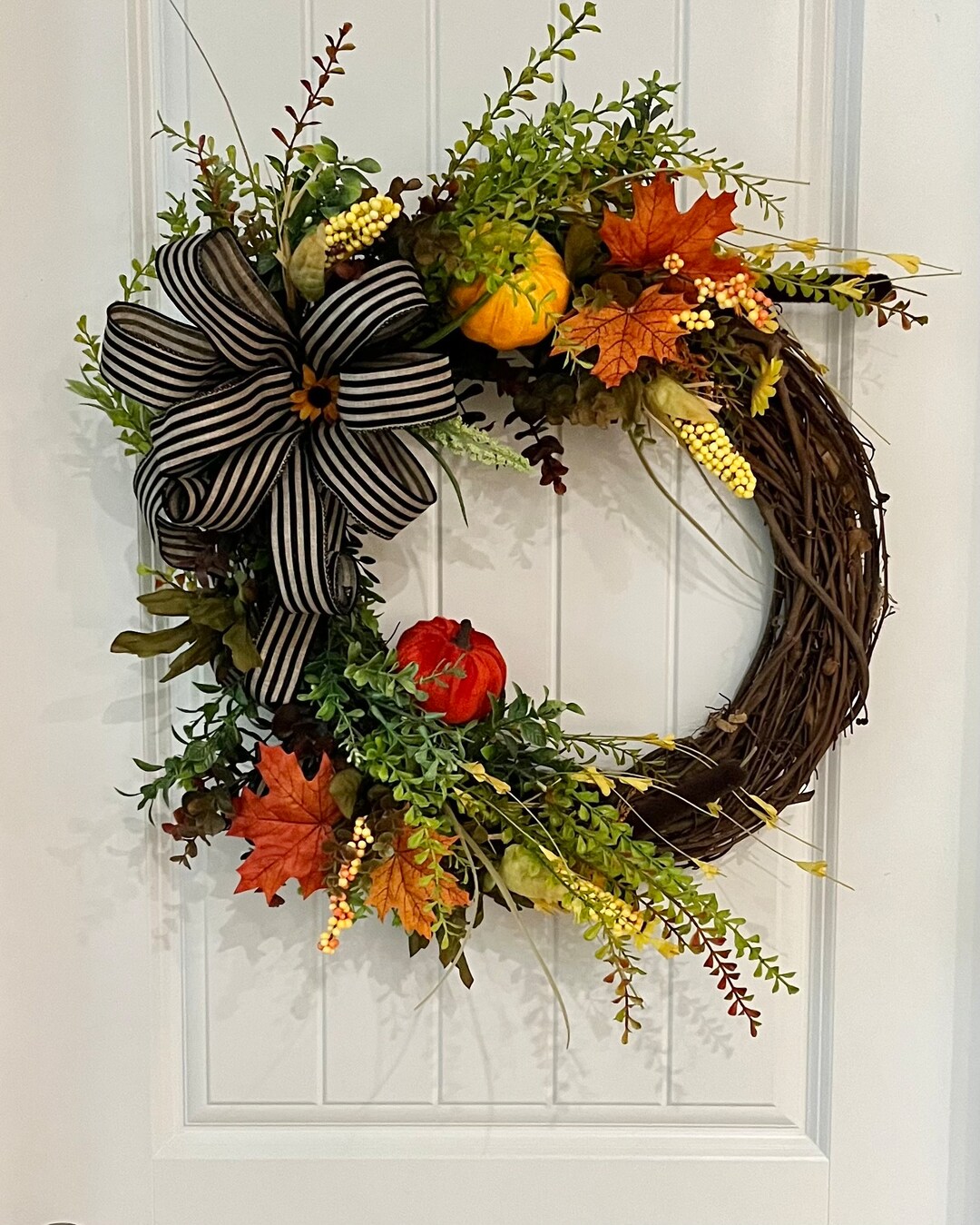 Fall Wreath, Fall Front Door, Autumn Decor Etsy
