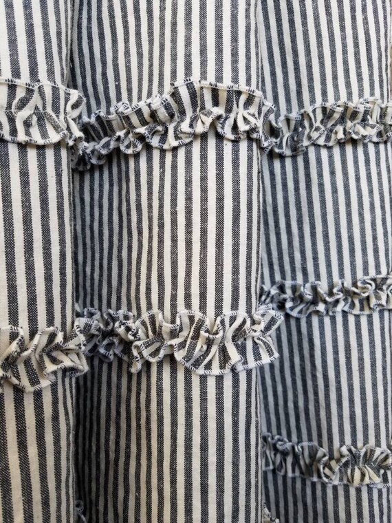 Ruffled Shower Curtain Hemp And Organic Cotton Brown Or Indigo Etsy