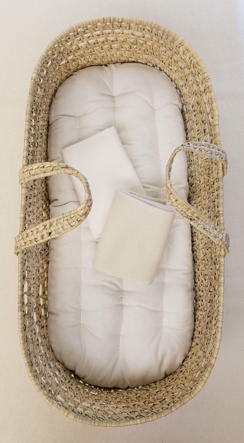 Moses Basket Set Organic Wool Mattress Sheet Hemp & Organic Etsy Moses Basket Set Organic Wool Mattress Sheet Hemp & Organic Etsy