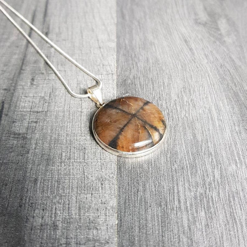 Chiastolite AAA Grade Premium Crystal Pendant #3 Highest Form Of Sterling Silver Necklace