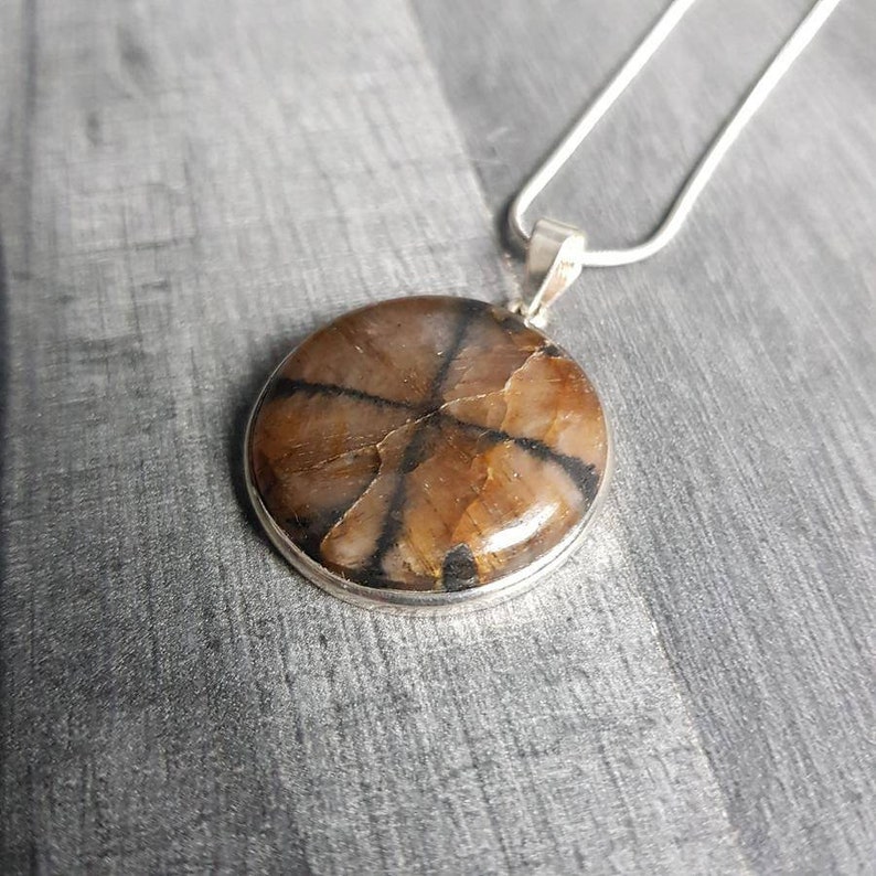Chiastolite AAA Grade Premium Crystal Pendant #3 Highest Form Of Sterling Silver Necklace