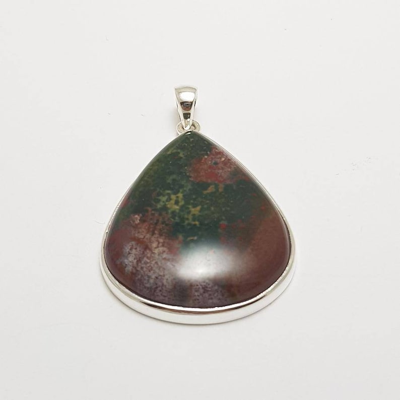 Bloodstone AAA Grade Crystal Pendant #1 Highest Form Of Sterling Silver 925