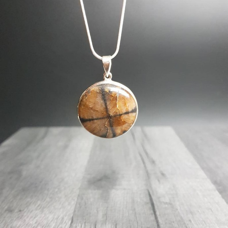 Chiastolite AAA Grade Premium Crystal Pendant #3 Highest Form Of Sterling Silver Necklace