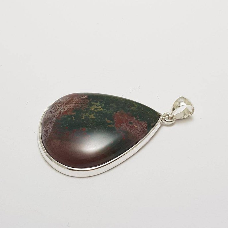 Bloodstone AAA Grade Crystal Pendant #1 Highest Form Of Sterling Silver 925