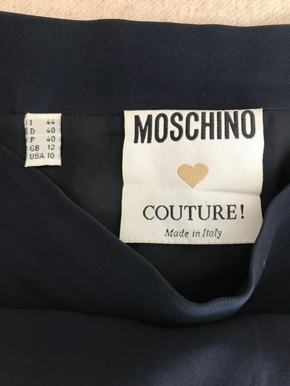 Jupe Vintage Moschino Jeans Années 80 - Taille 38, Motif Géométrique, Occasion Très Bon état