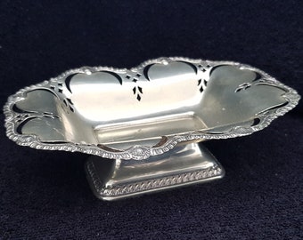 Lovely little rectangular footed dish marked HJC