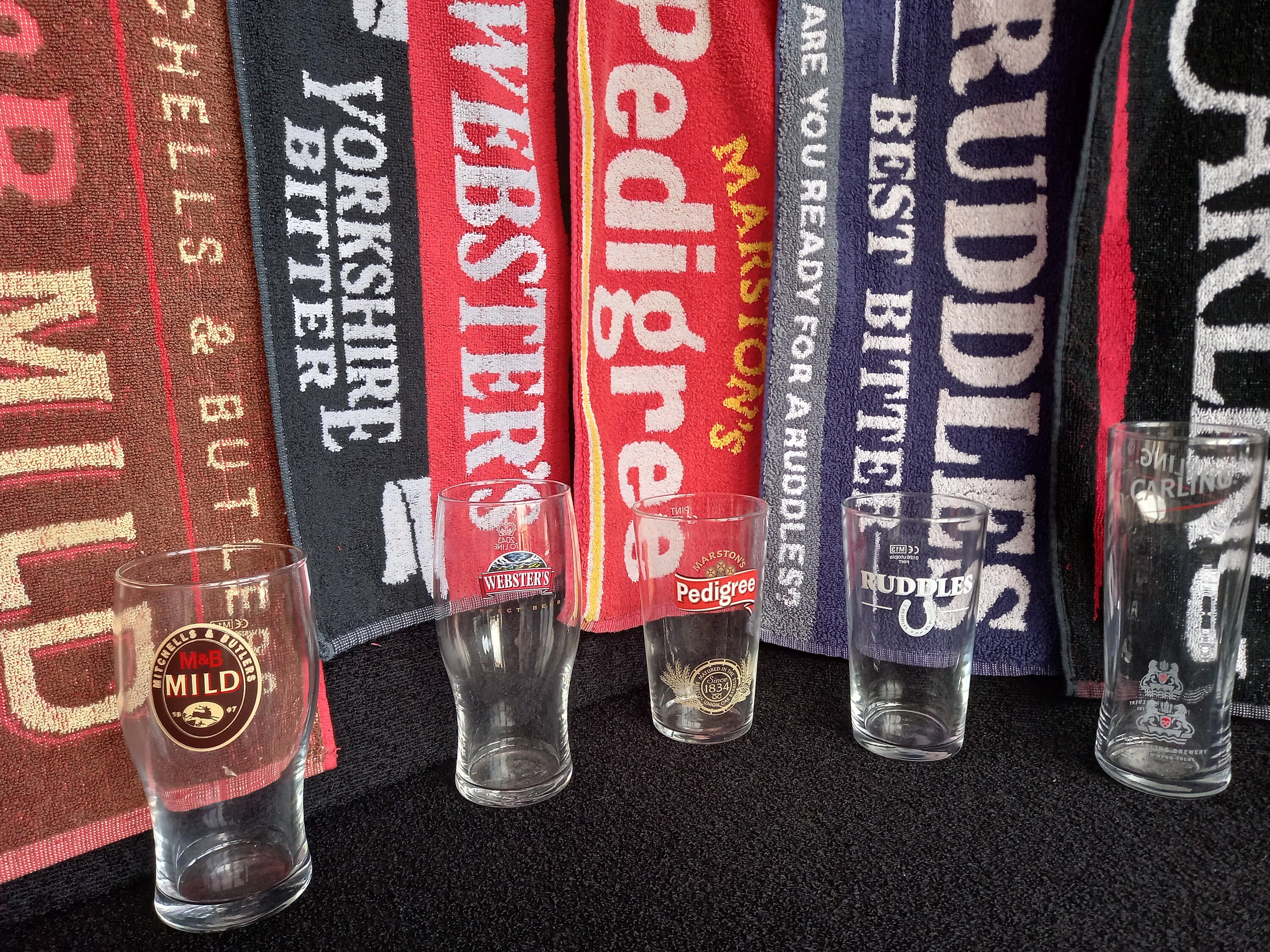 Vintage Pub Beer/bar Towel With a Matching Brewery Glass Etsy UK