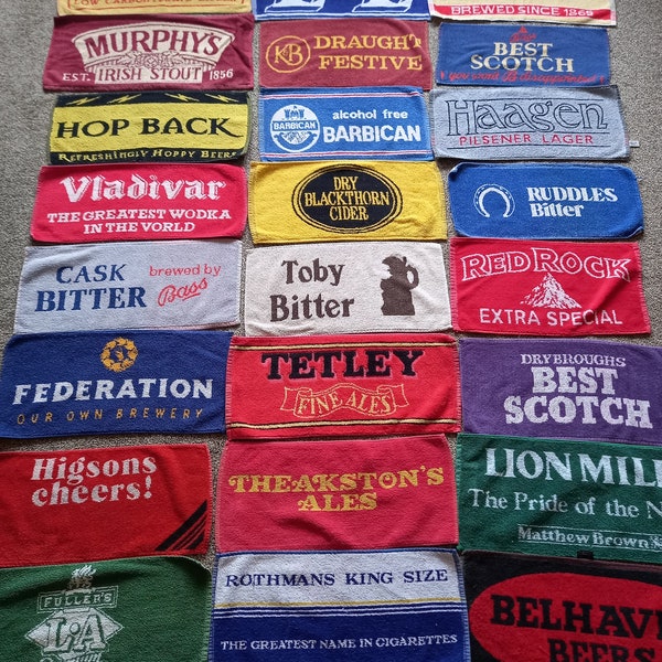 Vintage pub beer/bar towels.
