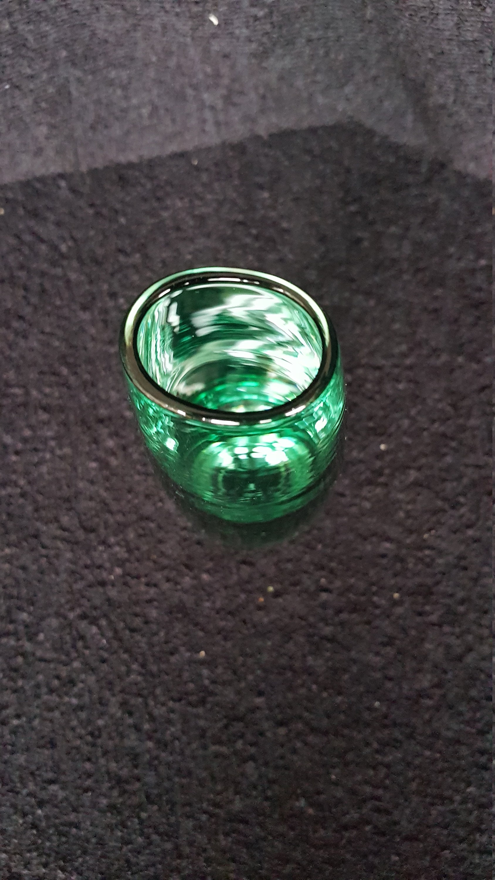 Chunky Based Green Clear Glass Vase Etsy UK