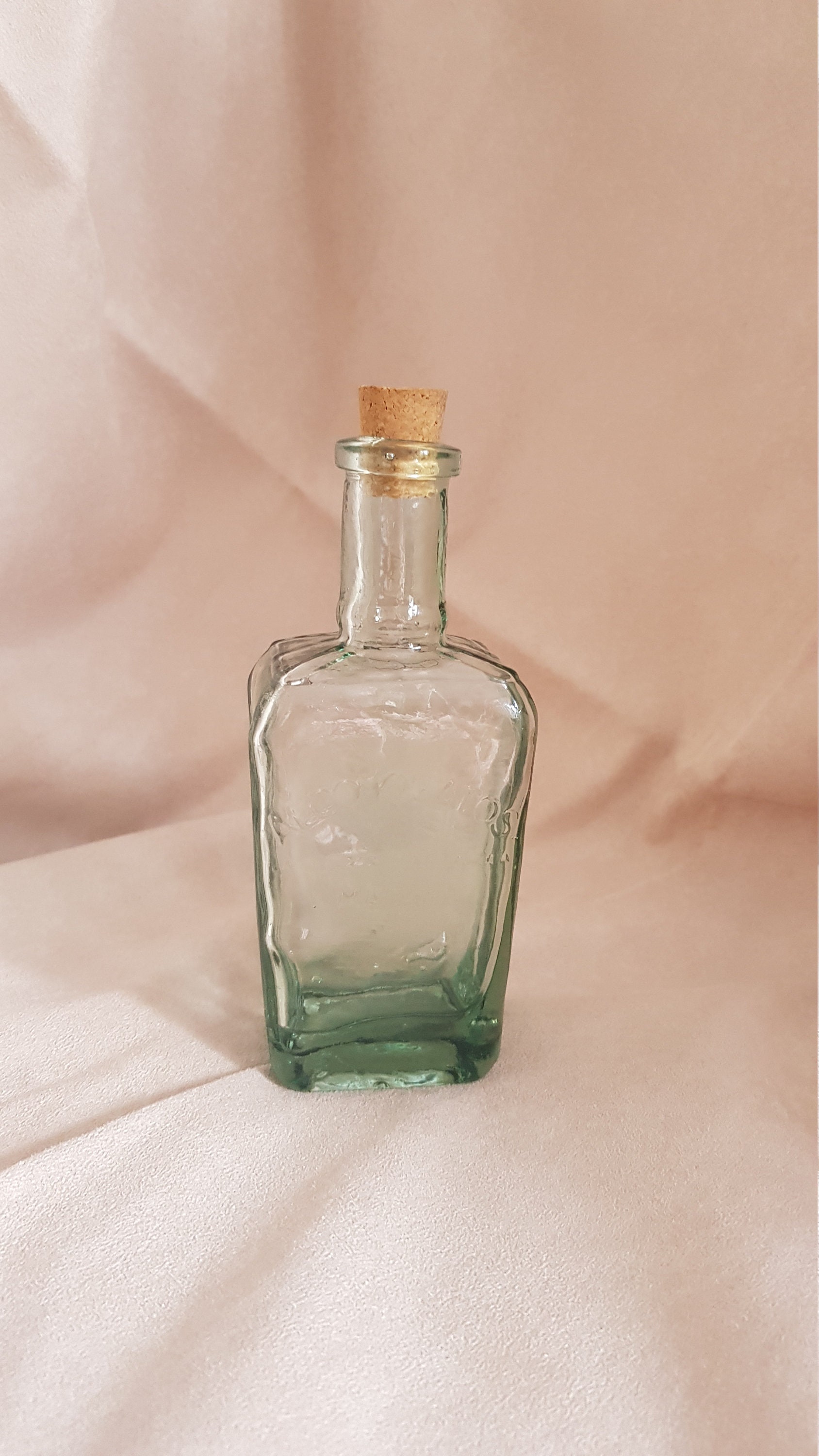 Vintage old Spanish bottle embossed with 'Alcoholatos la a Etsy