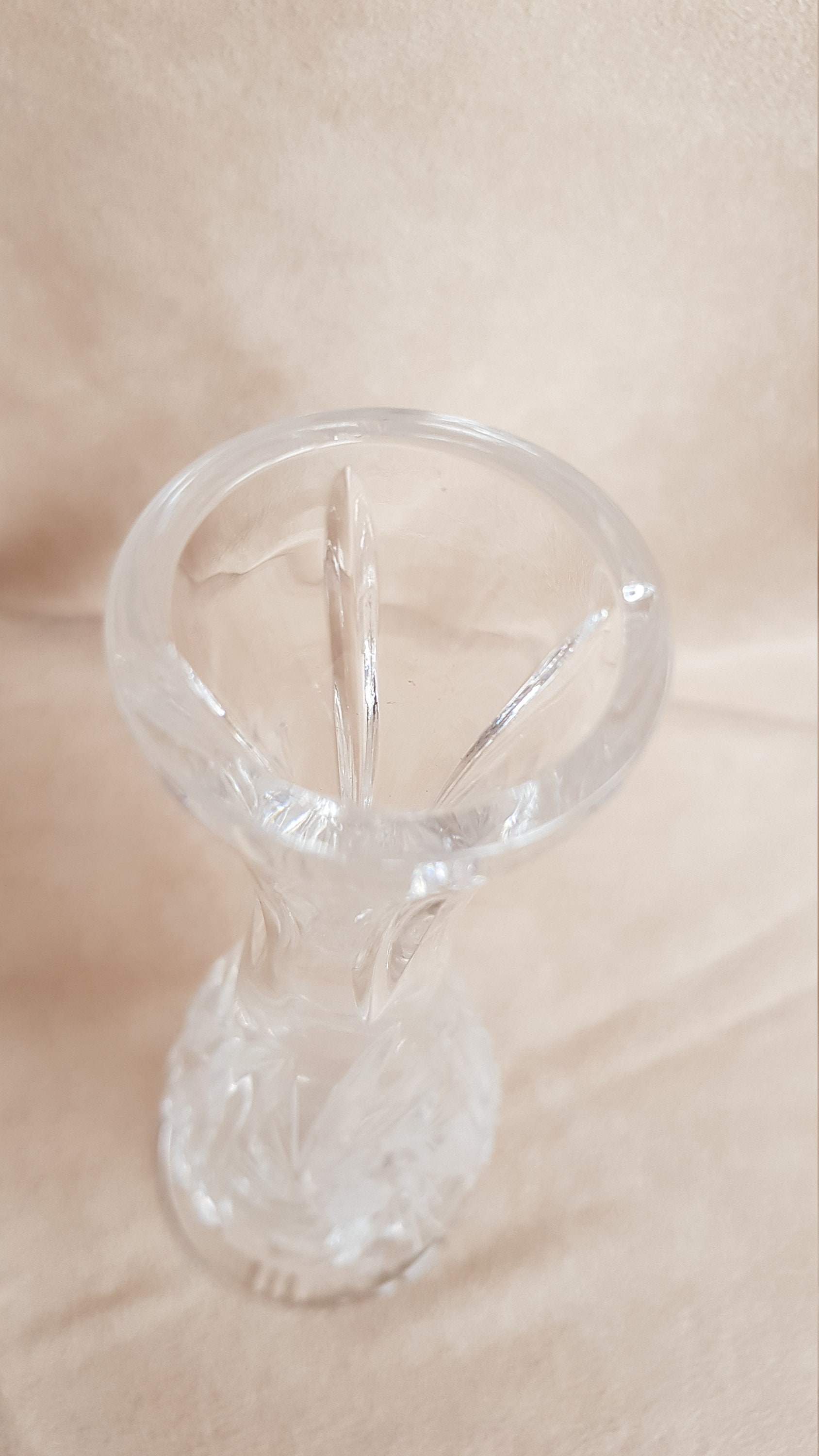 Beautiful Cut Glass Unmarked Footed Bud Vase - Etsy UK