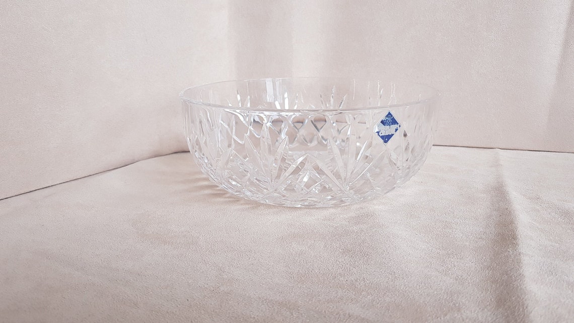 Stunning Edinburgh Crystal cut glass fruit bowl/trifle dish Etsy