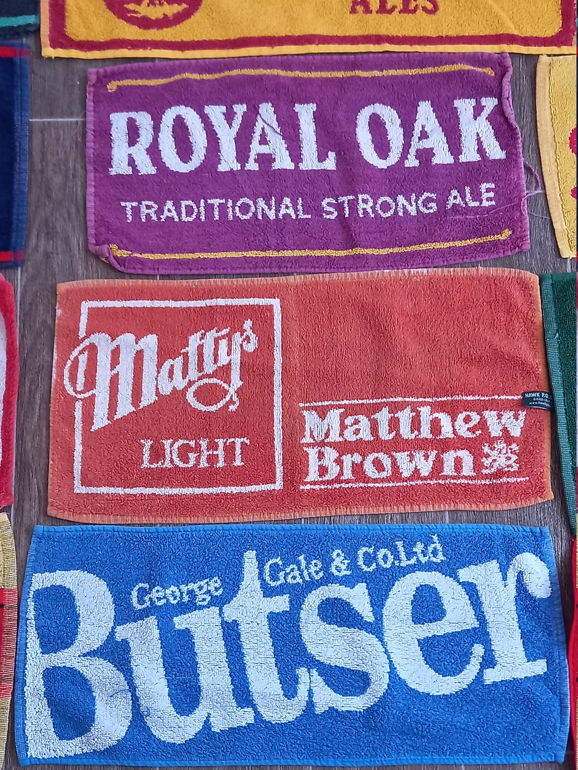 Vintage pub beer/bar towels. Etsy