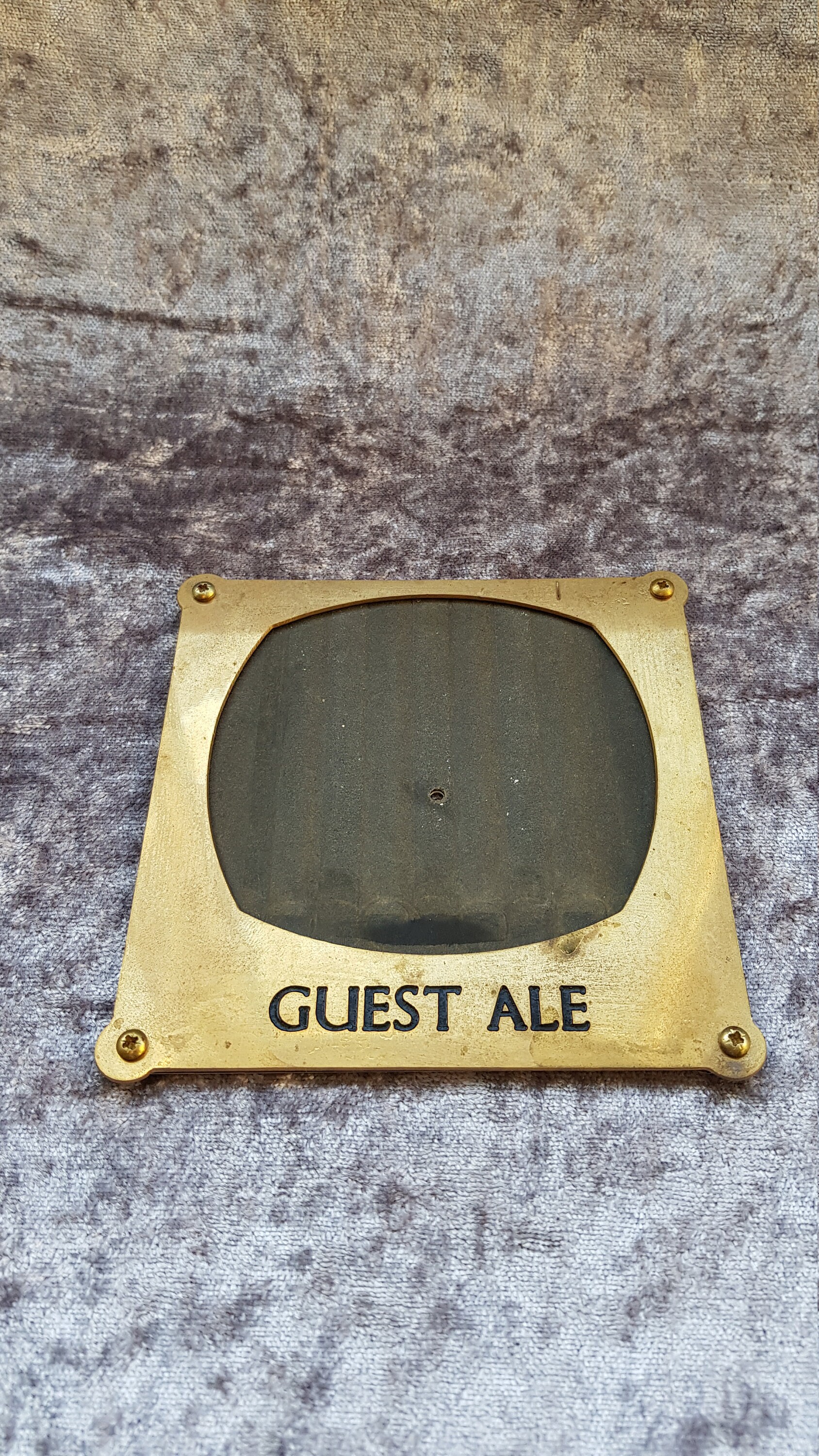 Brass guest ale beer mat holder Etsy