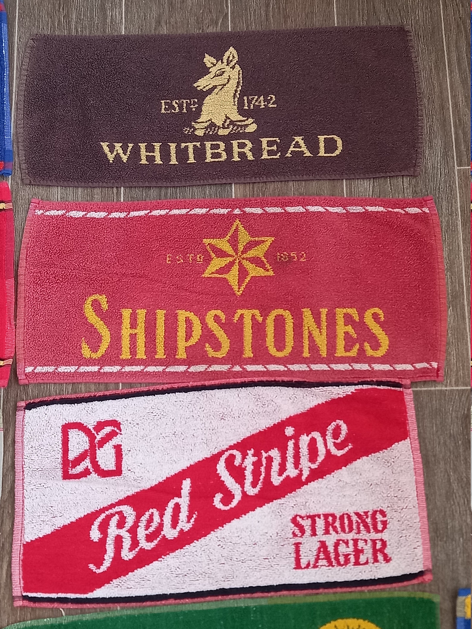 Vintage pub beer/bar towels. Etsy