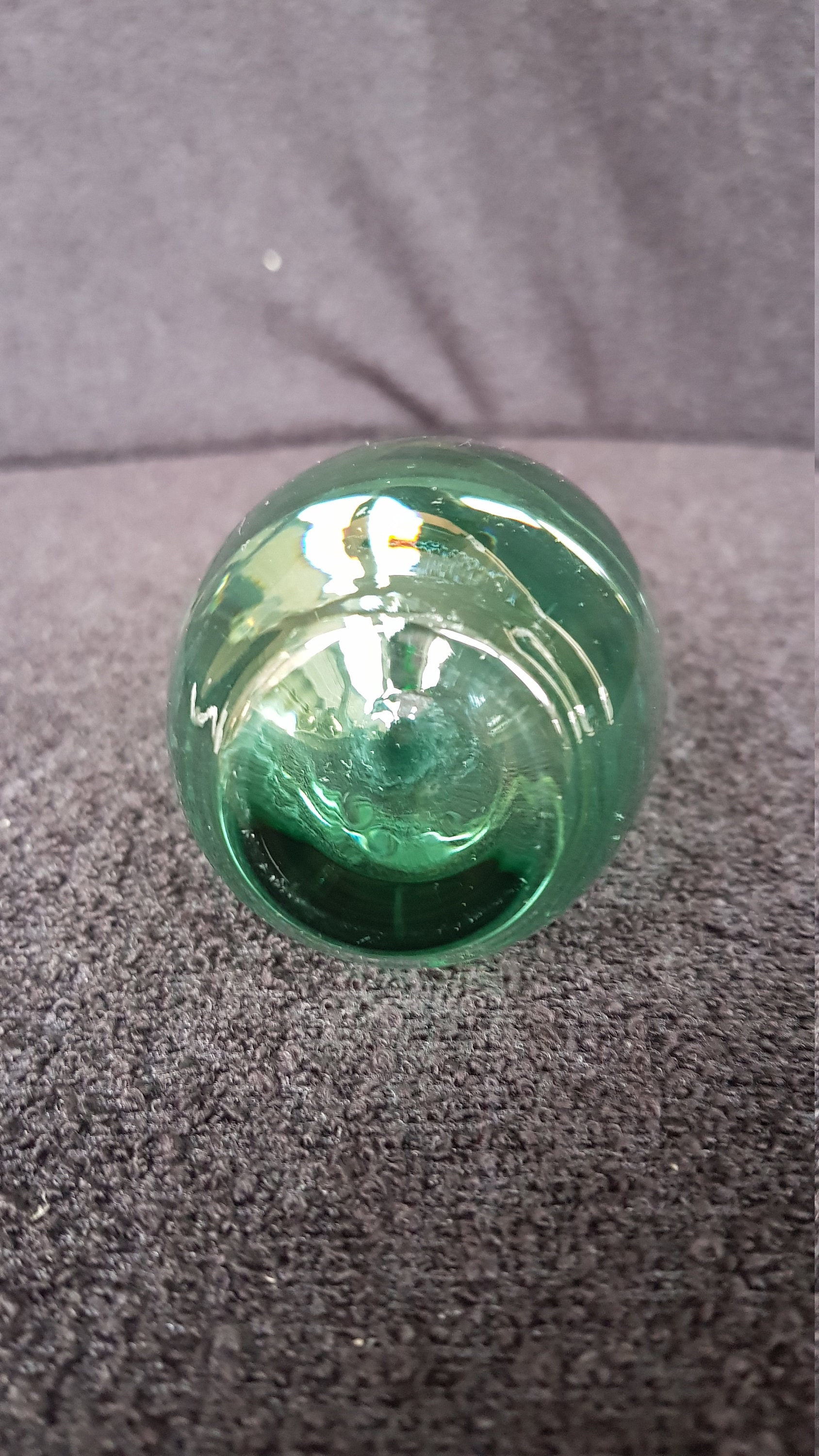 Chunky Based Green Clear Glass Vase Etsy UK