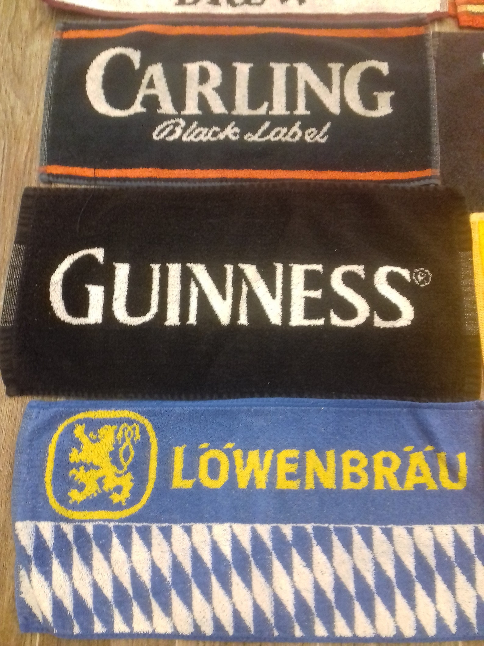 Vintage pub beer/bar towels. Etsy