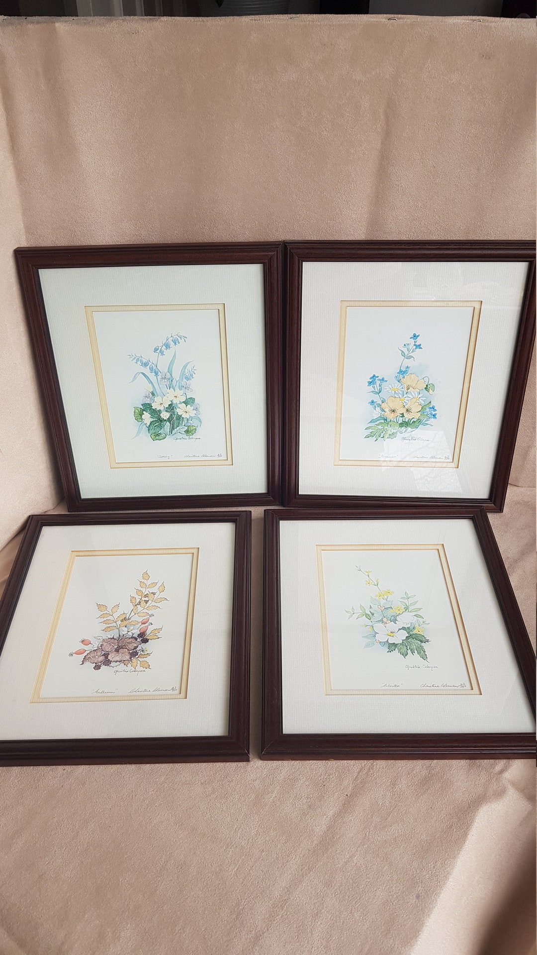 Set of 4 Limited Edition Christine Colman Seasons Prints. All Number 47 ...