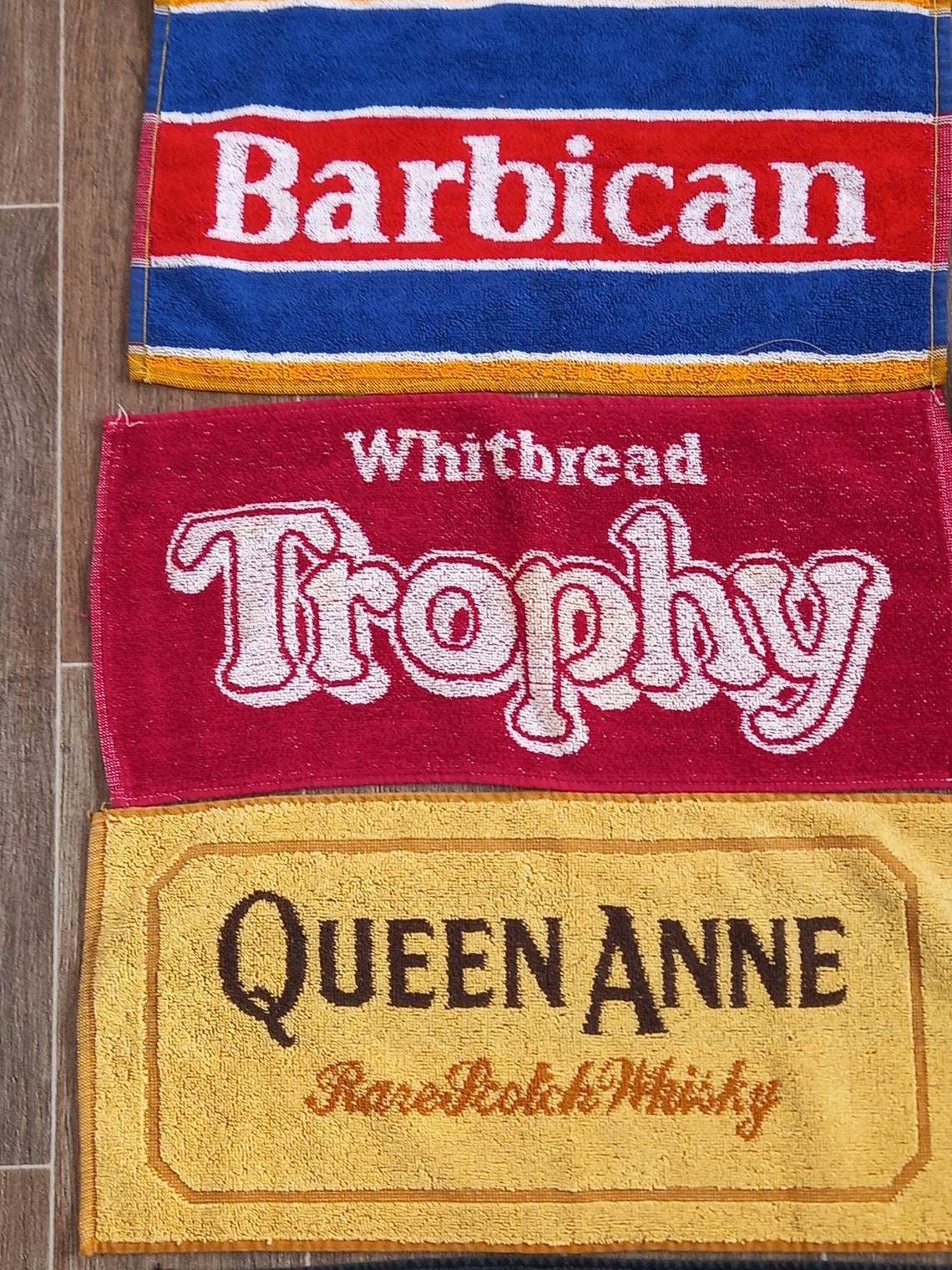 Vintage pub beer/bar towels. Etsy