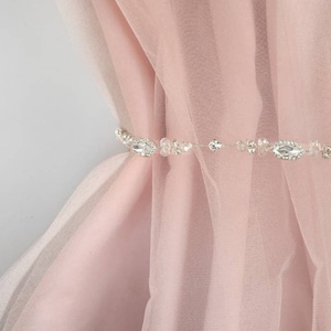 Crystal wedding dress belt Rhinestone bridal sash Art deco jewelry belt