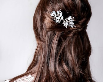 Opal Crystal Bridal Hair Pins: Wedding Hair Piece