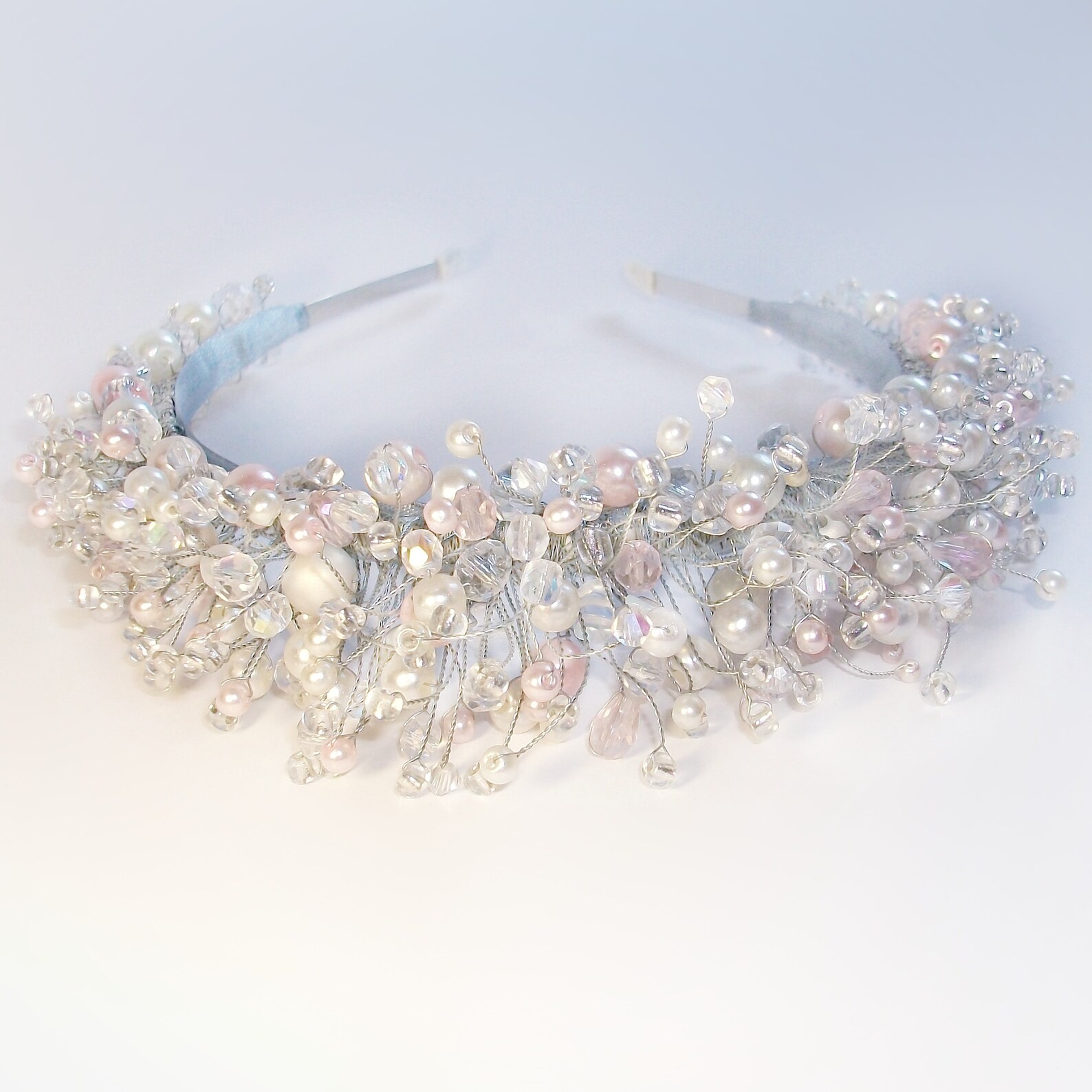 Corona Reale Corona Tiara Principessa In Cristallo AB Oro Rosa - 5 Cm Di Altezza, Per Matrimoni E Feste Twin Princess - Foto 12