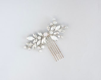 Bridal hair piece opal, Wedding crystal comb, Headpiece for bridesmaids