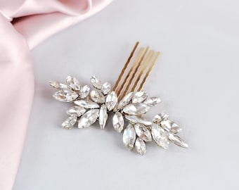 Bridal hair comb for wedding head piece for bride with rhinestone Crystal hair pins