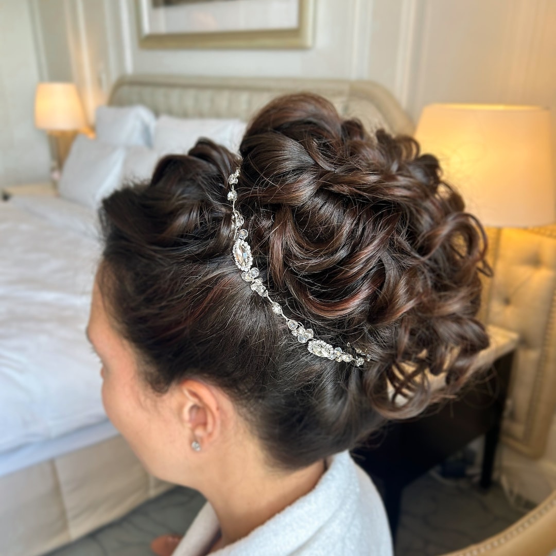 Bridal Headband Wedding Hair Piece Vine With Crystals Halo Etsy