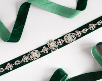 Green Thin Bridal Belt Emerald Leaf Crystal Rhinestone Sash Belt Wedding  Belt for Brides Gold Sash Belt Green Wedding Dress Bridesmaids Belt - Etsy