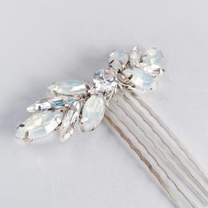 Bridal hair piece for wedding, Comb headpiece, Pin for Maid of honor, Bridesmaid proposal gift with opal