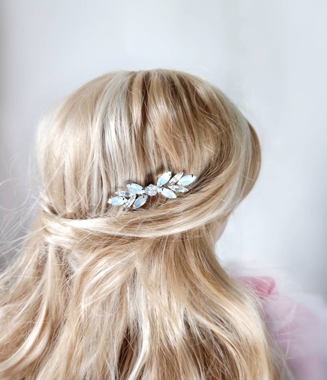 Opal hair comb Wedding head piece for bride Hair comb with Etsy