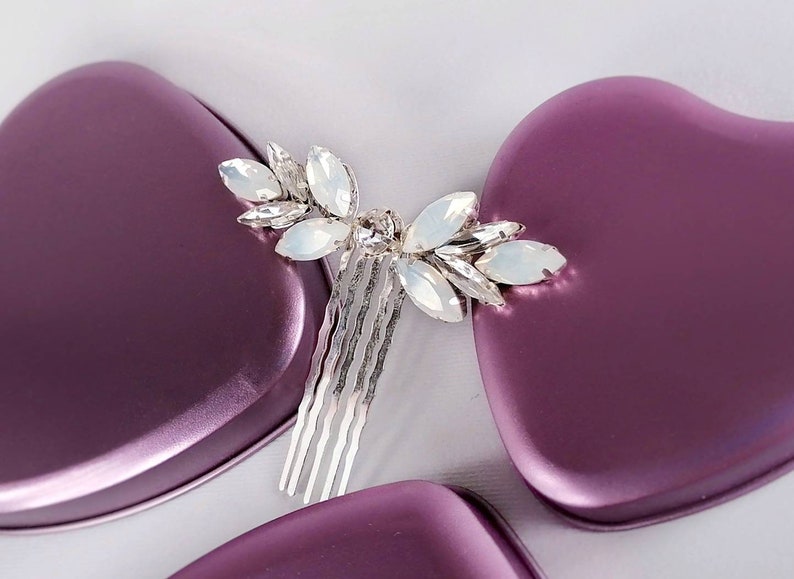 Opal hair comb Wedding head piece for bride Hair comb with Etsy