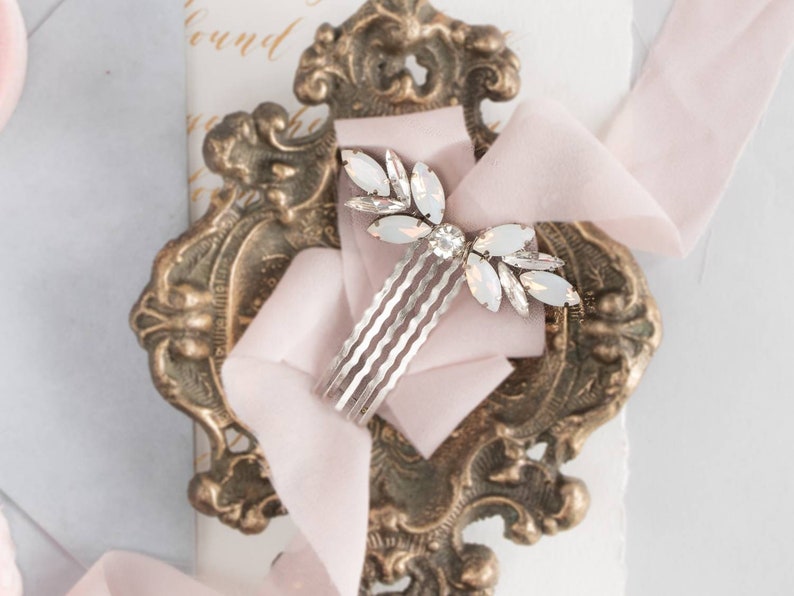 Opal Hair Comb Wedding Head Piece for Bride Hair Comb With Etsy