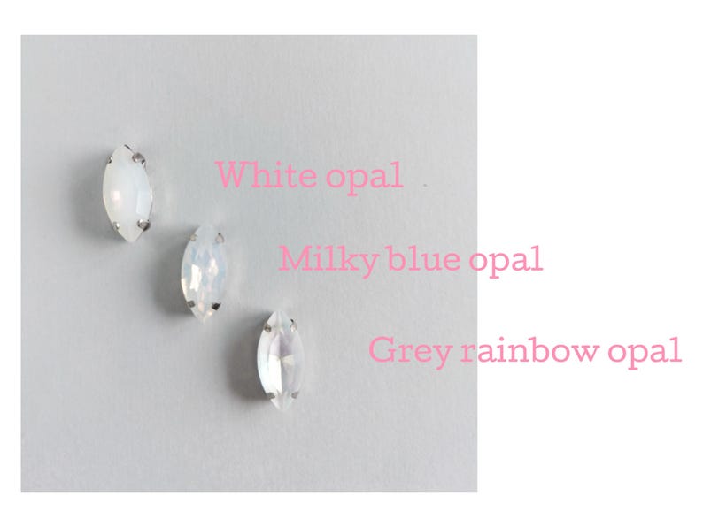 Opal Crystal Bridal Hair Pins: Wedding Headpiece, Bridesmaid Hair Accessory image 13