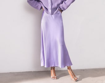 Silk skirt, Maxi Skirt, Satin skirt, High waisted skirt, Long Skirt, Summer Skirt, Midi Skirt, Silk Skirt Maxi