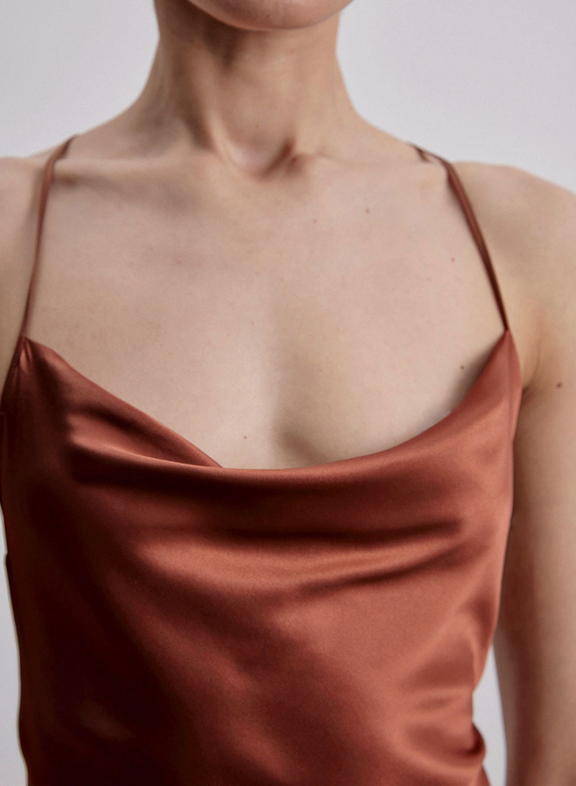 Short silk slip dress in rust Mini slip dress copper 100 silk Etsy